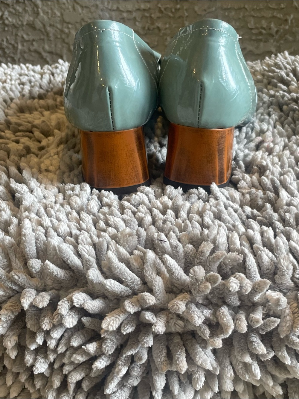 Loafers Teal Patent Chain | Equestrian Chic Preppy Cottage Academia Quiet Luxury - Picture 4 of 16